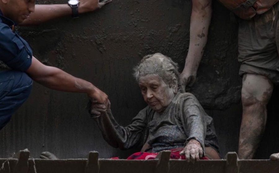 97-year-old woman rescued after Nepali floods looked like 'a warrior'