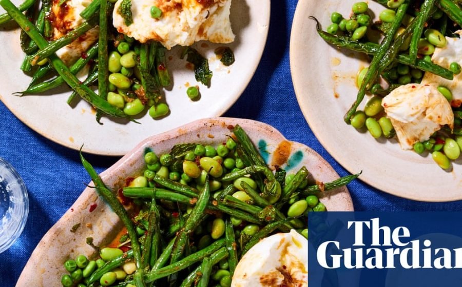 Meera Sodha’s recipe for spicy mozzarella, green bean and edamame salad | Meera Sodha recipes