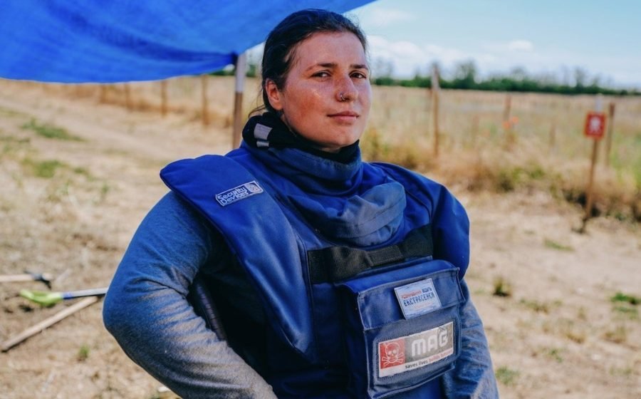 ‘Where there were bombs, there are now sunflowers’: The woman ridding Ukraine of Russian mines
