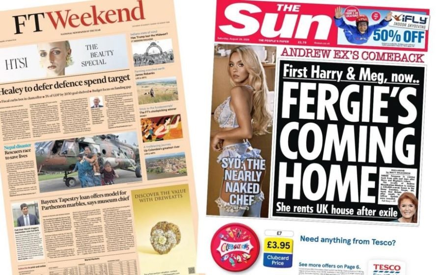 'Healey to defer defence spend target' and 'Fergie's coming home'
