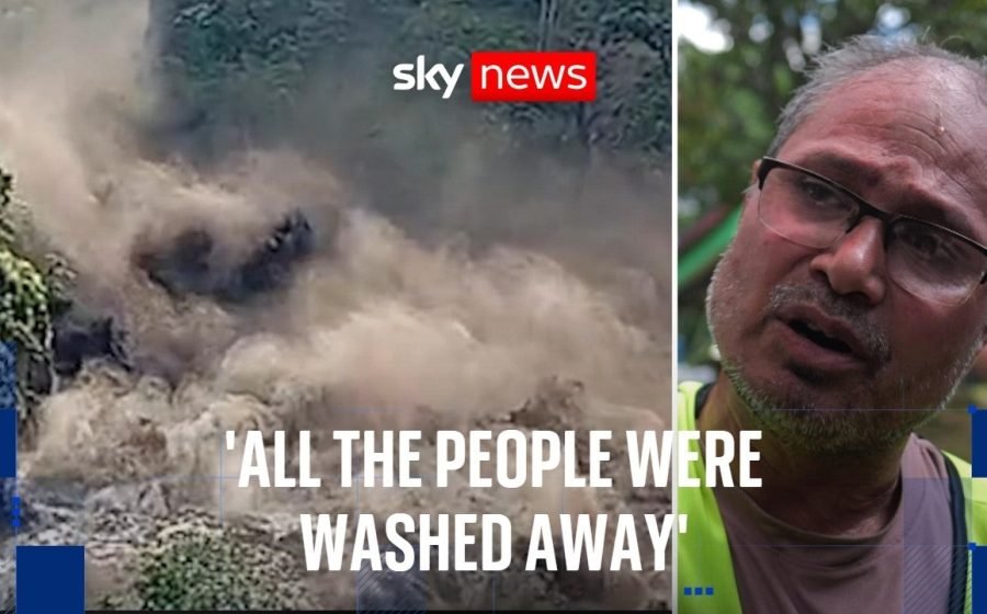 Nepal floods: Power plant worker describes 300m wall of water cascading down valley