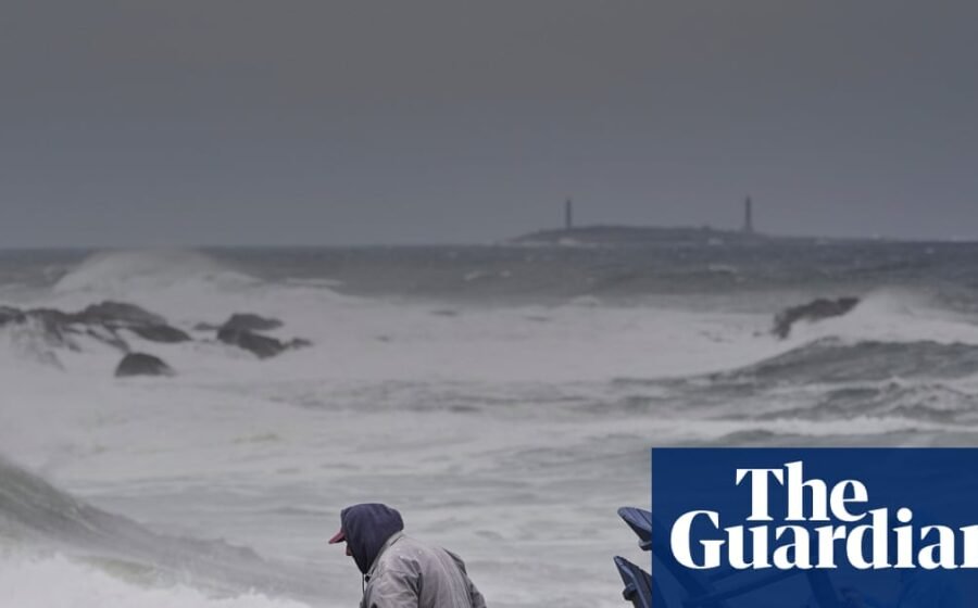 Major storm in US north-east knocks out power for 100,000 and floods roads