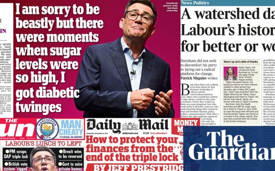 ‘Oozing everyman charm’: what the papers say about Andy Burnham’s speech