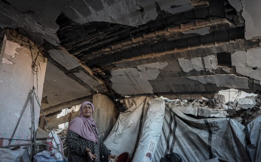 ‘Nowhere else to go’: Gaza families shelter in buildings that may collapse
