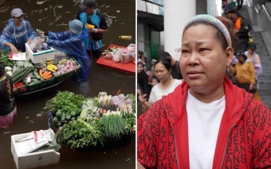 Watch: Bangkok locals create floating market during floods