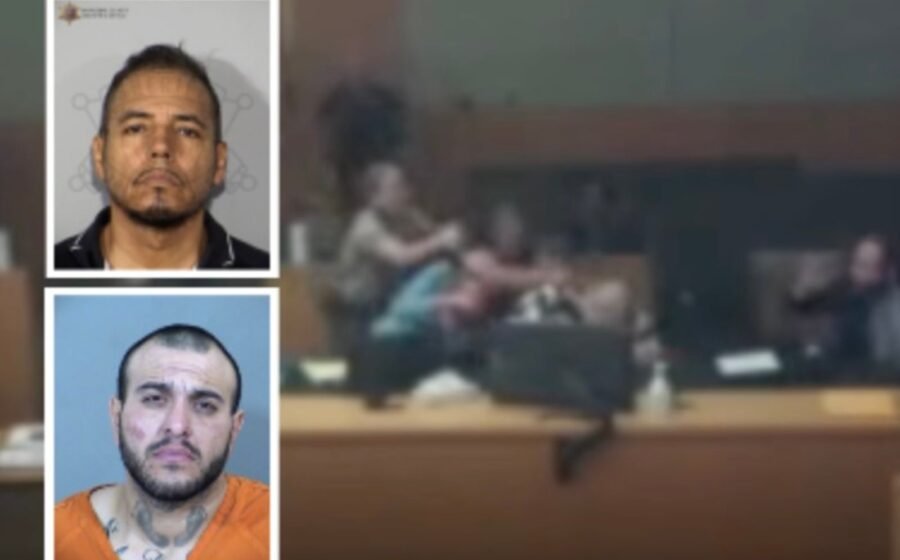 Father-in-law of murder victim attacks killer in middle of sentencing hearing