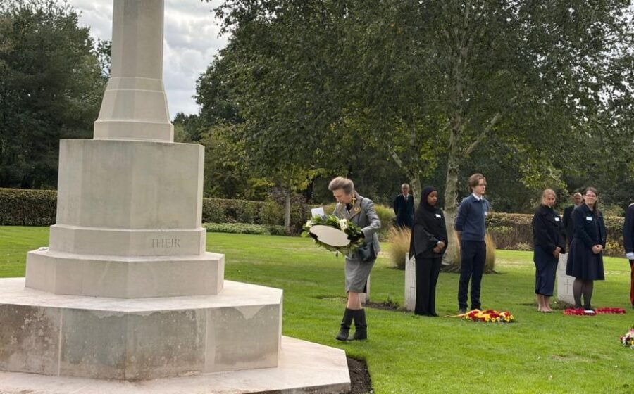 Princess Anne opens history centre at German war cemetery in UK
