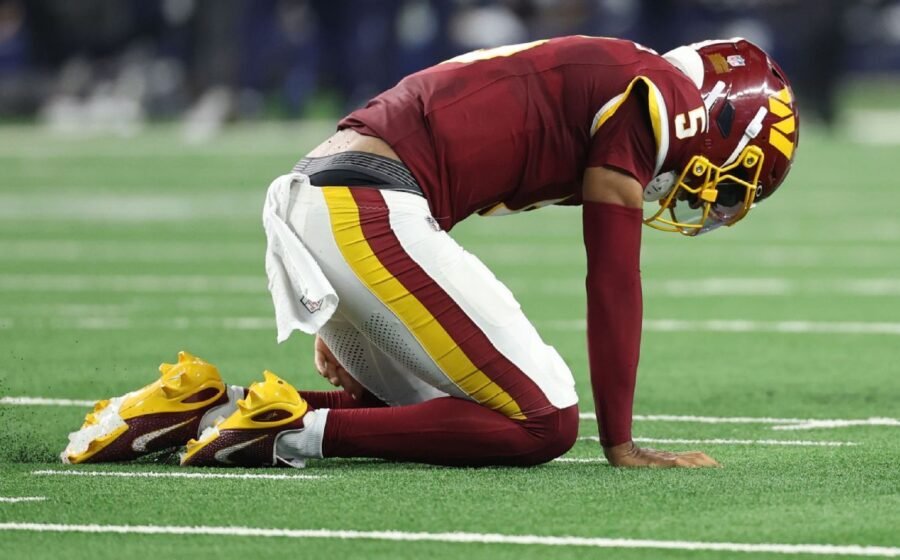 Commanders' Daniels limited at practice, status up in air