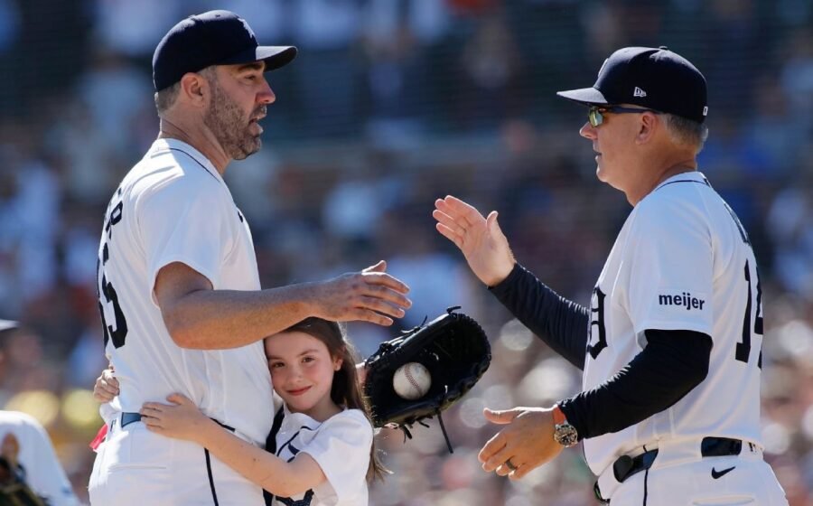 Emotional Verlander leaves final start with hugs from family, teammates
