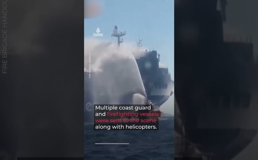 Huge fire on vehicle ferry off Mykonos prompts mass evacuation