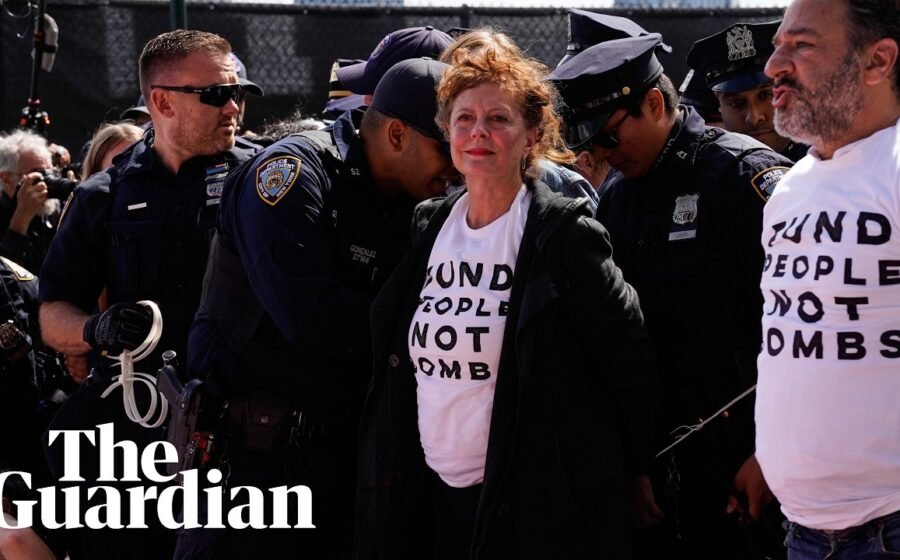 Susan Sarandon and Hannah Einbinder arrested at anti-Netanyahu protest outside UN