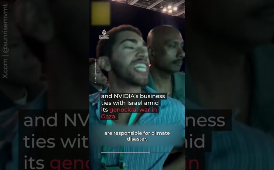 Student protesters disrupt NVIDIA AI climate panel | AJ #shorts