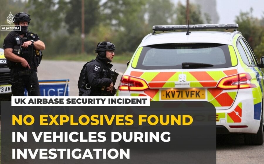 UK police say no explosive found in vans discovered near RAF Fairford