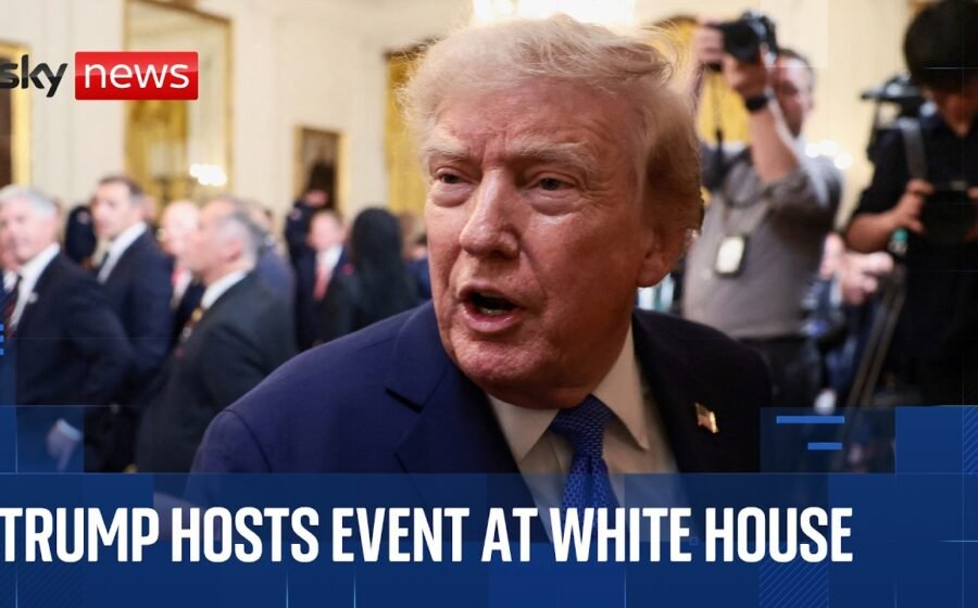 Trump speaks at Hispanic celebration event at White House