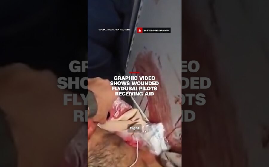 Graphic video shows wounded Flydubai pilots receiving aid