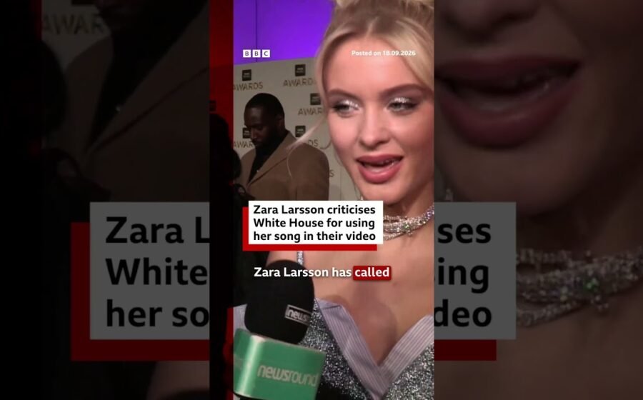 Zara Larsson criticises White House for using her song in their video. #US #BBCNews