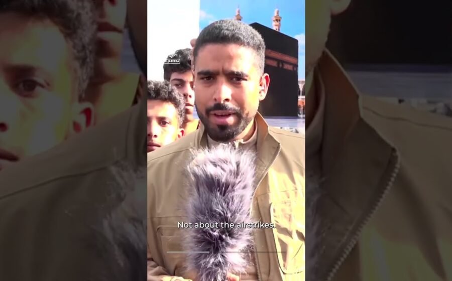 Mass rally in Yemen as Houthis deny targeting Mecca with drone