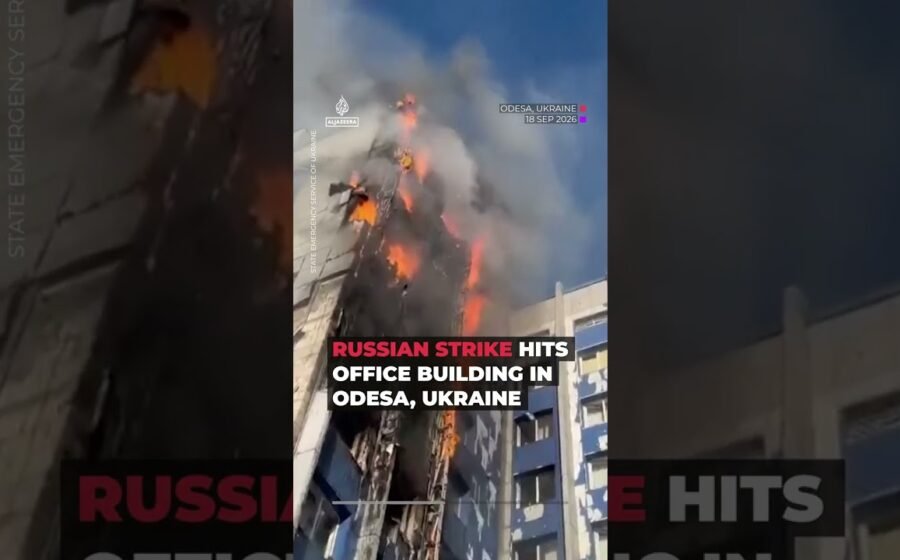 Russian strike hits office building in southern Ukraine