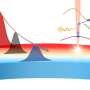 Bending nanoribbons tunes diamond's light emission without doping