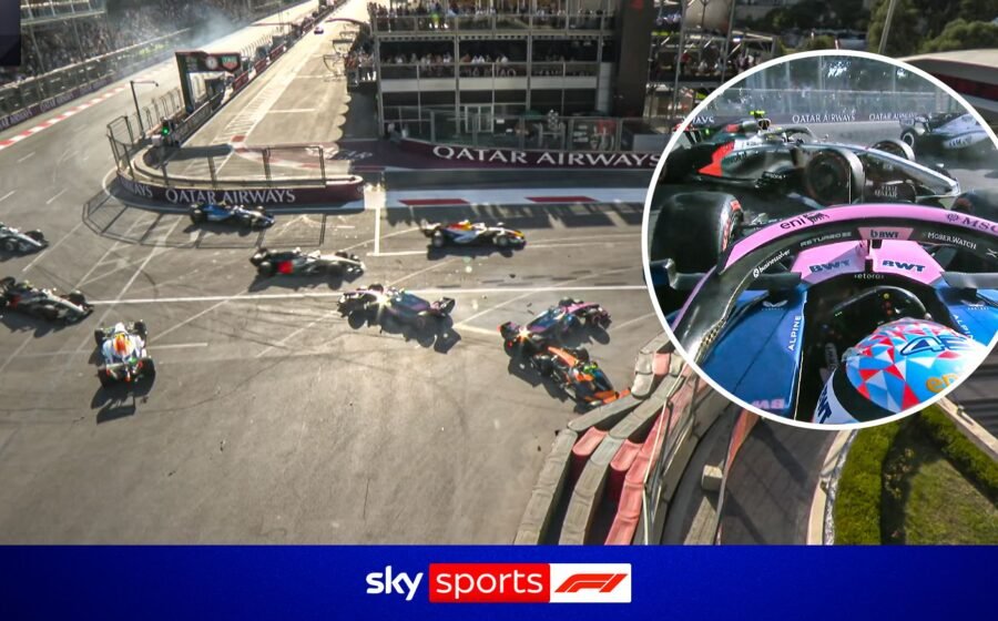 CARNAGE as Norris taken out of Azerbaijan GP in multi-car crash!