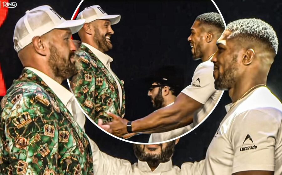 It is happening! Fury and AJ finally come together in face-off!