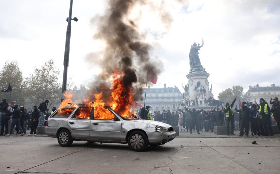 France protests latest: Macron says ‘we all feel anger and shame’ after ‘unprecedented violence’ prompts 2,000 arrests