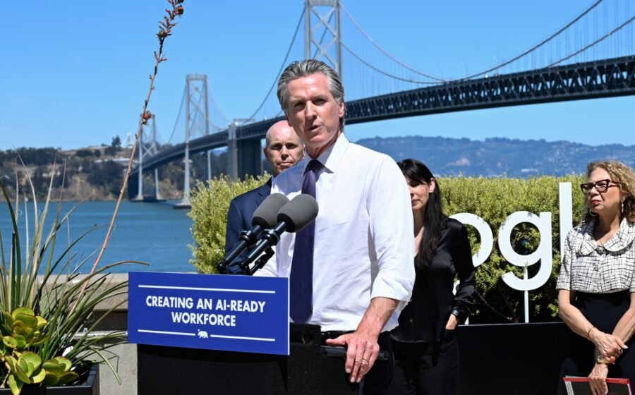 California Gov. Gavin Newsom bans AI 'robo bosses' in landmark state law, reversing his earlier veto