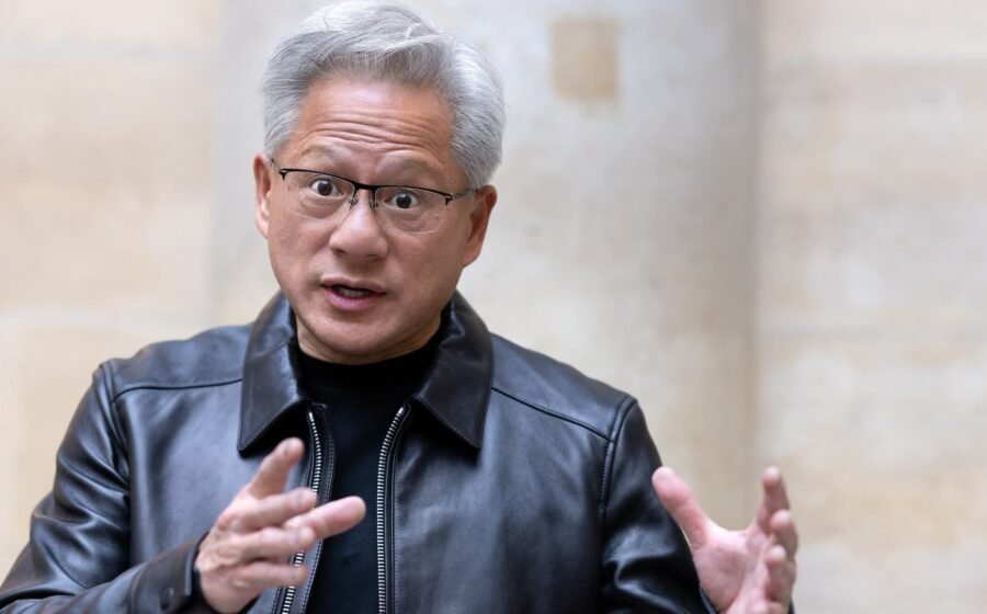 I watched Nvidia's Jensen Huang work the room in London. He brought big checks — and a blunt message