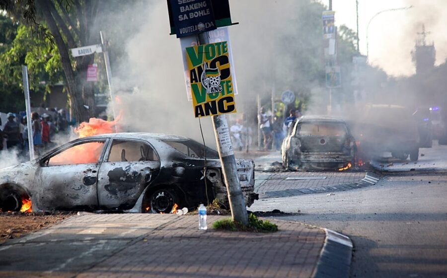 Cars burned and shops looted as anti-immigration protests rock South Africa