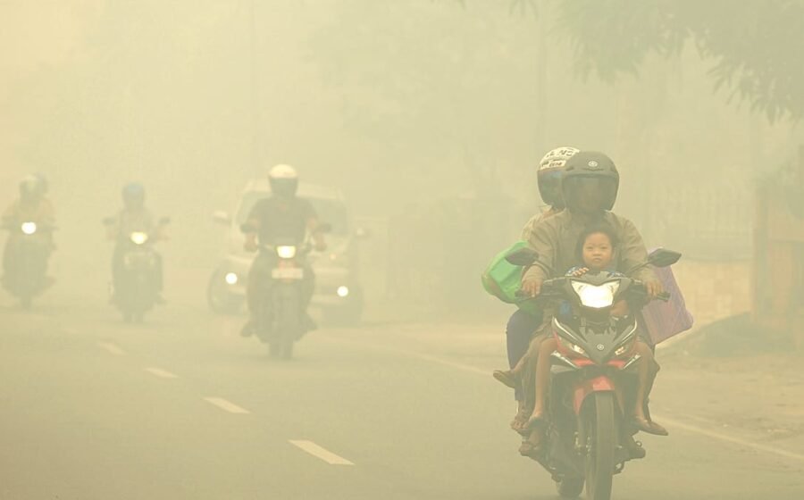 Indonesia's skies turn apocalyptic orange as smoke blankets Singapore