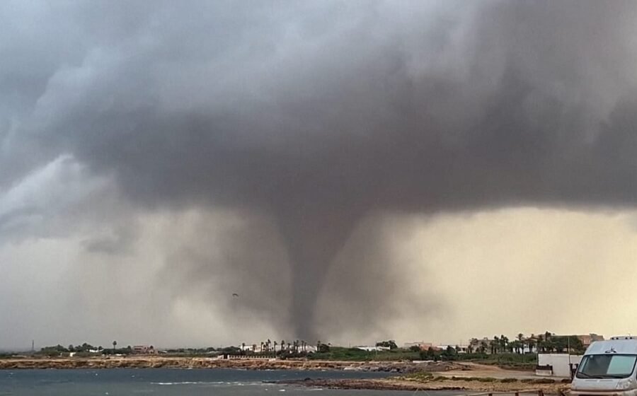 Rare waterspouts slam western Sicily, wrecking homes and a school