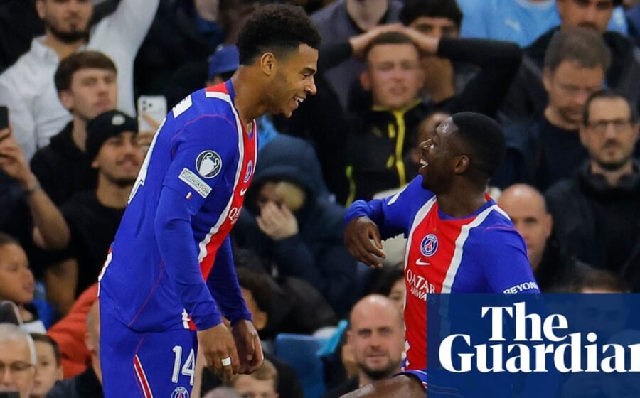 Quickfire Doué and Dembélé inspire PSG to thrilling win at Manchester City