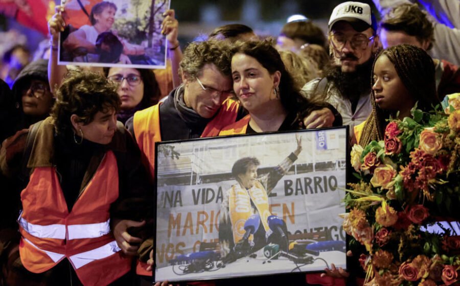 Tens of thousands march in Madrid to mourn pensioner whose eviction sparked housing protests