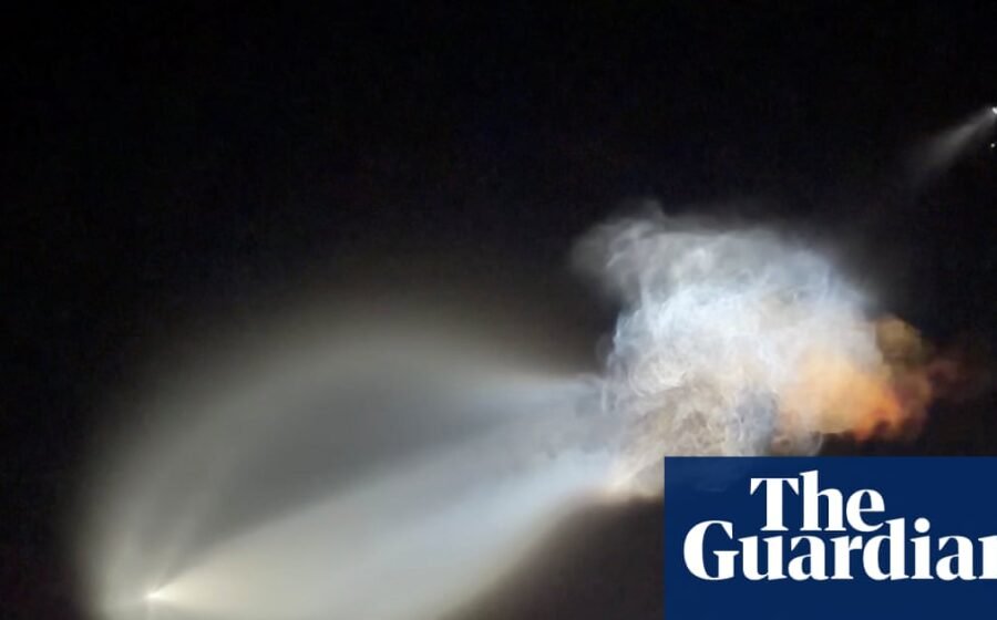 SpaceX rocket launch creates glowing 'space jellyfish' cloud – video
