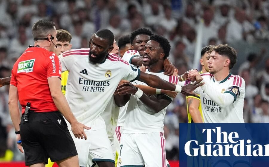 Real Madrid’s Vinícius Júnior sent off for hair-pulling in victory over Villarreal