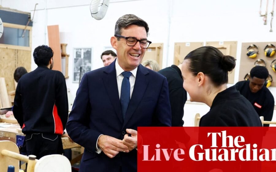 Burnham says he wants to devolve power so places can ‘change things for themselves’ – UK politics live