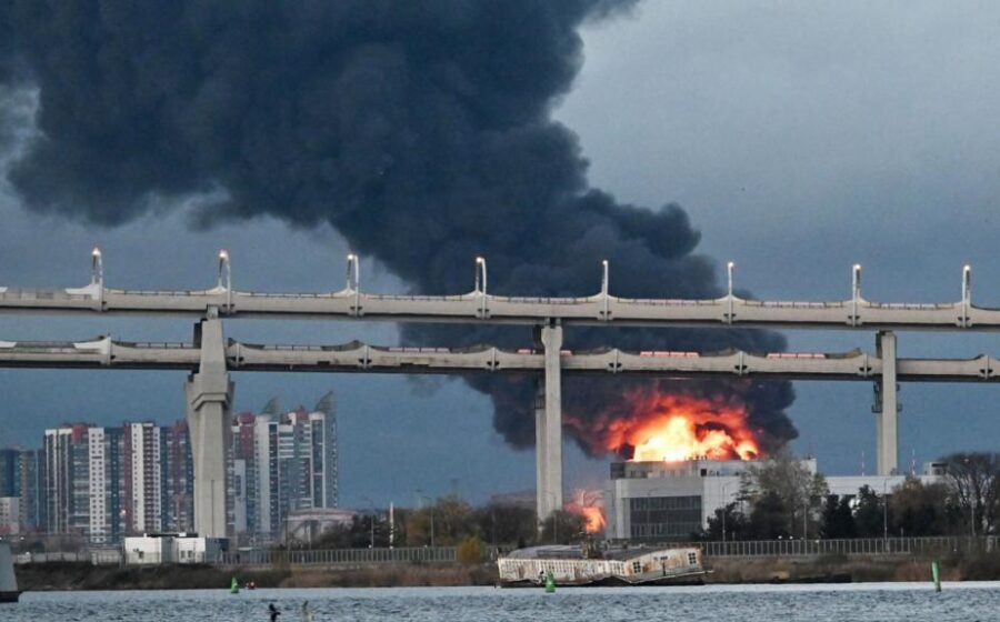 Oil facilities hit in deadly overnight attack on St Petersburg