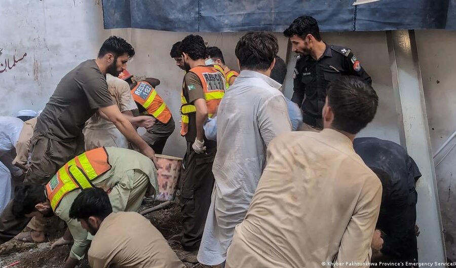 School roof collapse in Pakistan's Peshawar kills dozens of students and one teacher
