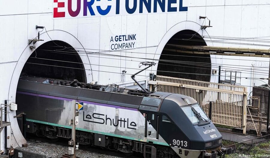 Bus, train collide, injuring 19 at Channel Tunnel terminal