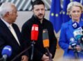 Ukrainian President Zelenskyy speaks at EU summit amid spat with Donald Trump