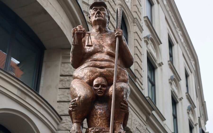 Naked statue of Trump named ‘Orange Plague’ unveiled at European Parliament