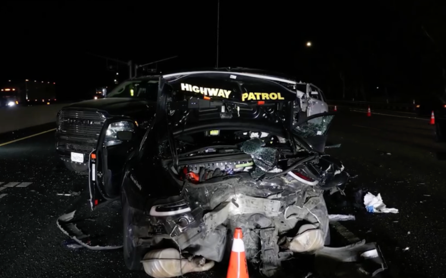 Sleeping Tesla driver using self-driving mode crashes into police car injuring officers