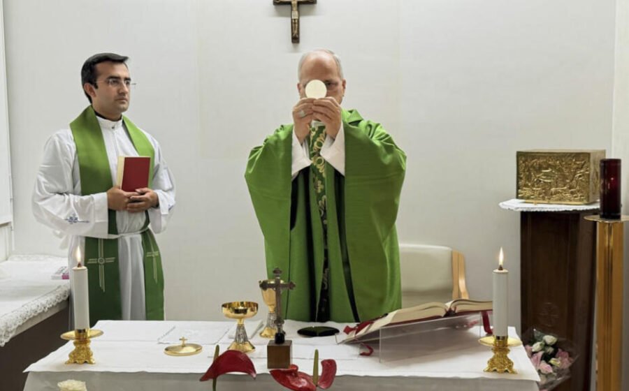 Pope Leo XIV celebrates mass in hospital while recovering from lung cancer operation