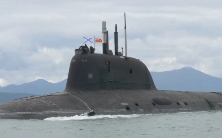 Russian nuclear-powered submarine fires missiles during Pacific drills