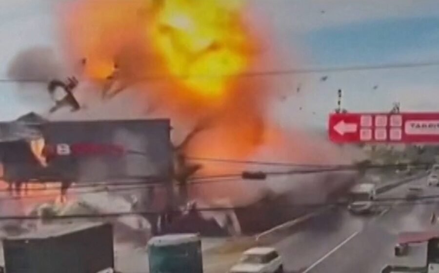 Russian jet-powered drone hits supermarket in Ukraine’s Odesa