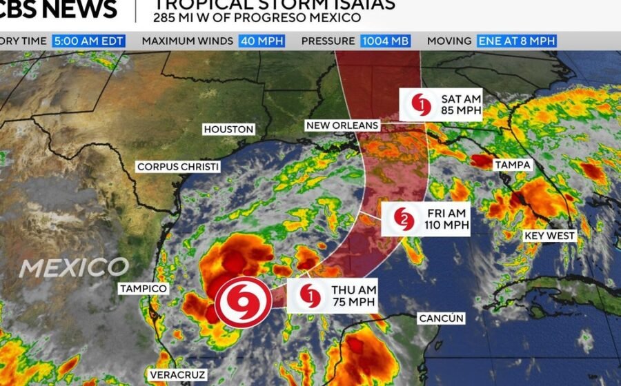 Tropical Storm Isaias forms in Gulf, could reach U.S. as hurricane this weekend