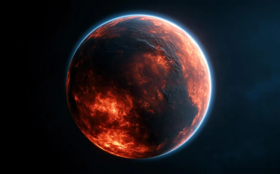 Webb finds a surprising atmosphere on a scorching lava world