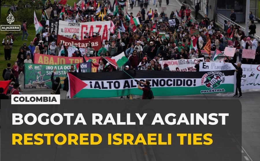 Colombians rally for Palestine and against government’s restored ties with Israel