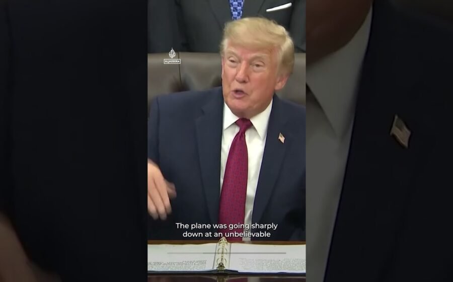 Trump amazed that an ‘Israeli plumber’ helped land Flydubai flight | AJ #shorts
