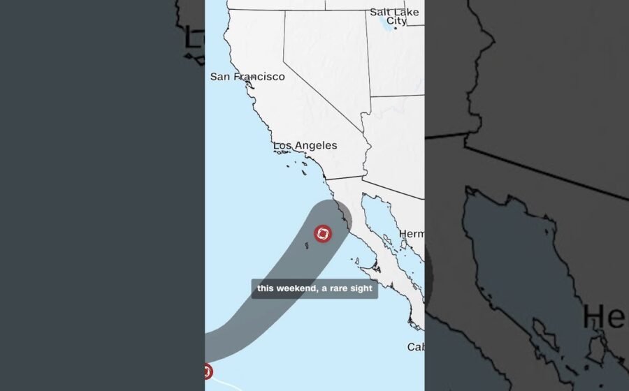 A rare sight: California in the cone of a tropical storm